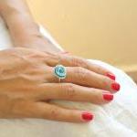 Turquoise Custom Rose Ring ..
